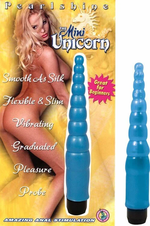 The Mini Unicorn Vibrator Blue - Graduated Anal Pleasure Probe