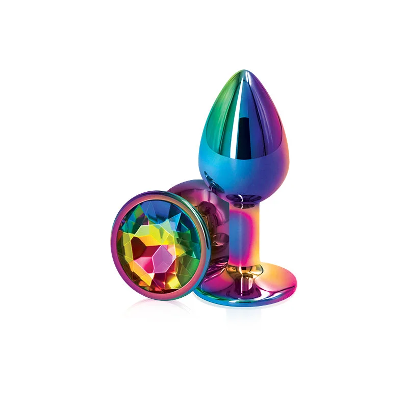 Rear Assets Multicolour Butt Plug - Small, Rainbow