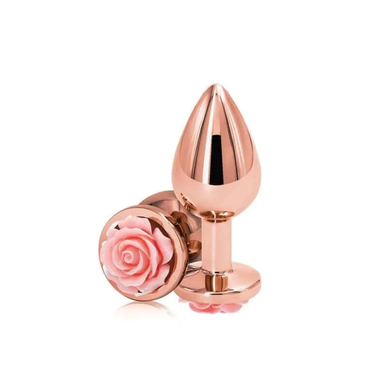 Rear Assets Rose Butt Plug - Medium, Pink