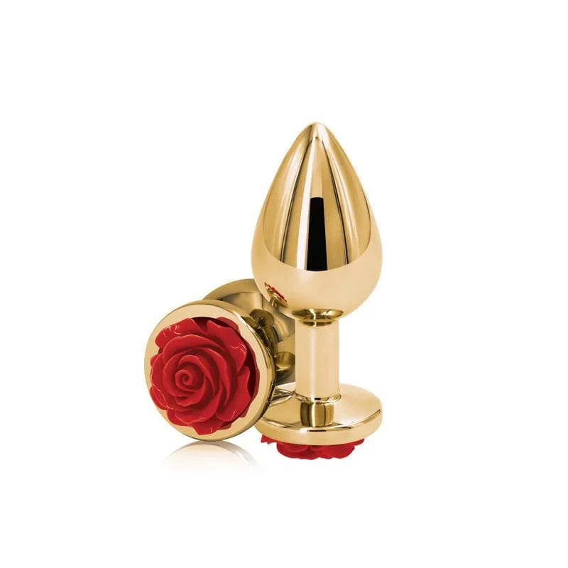 Rear Assets Rose Butt Plug - Medium, Red