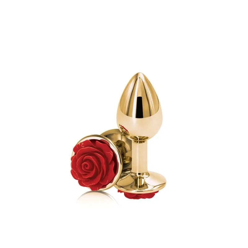 Rear Assets Rose Butt Plug - Small, Red