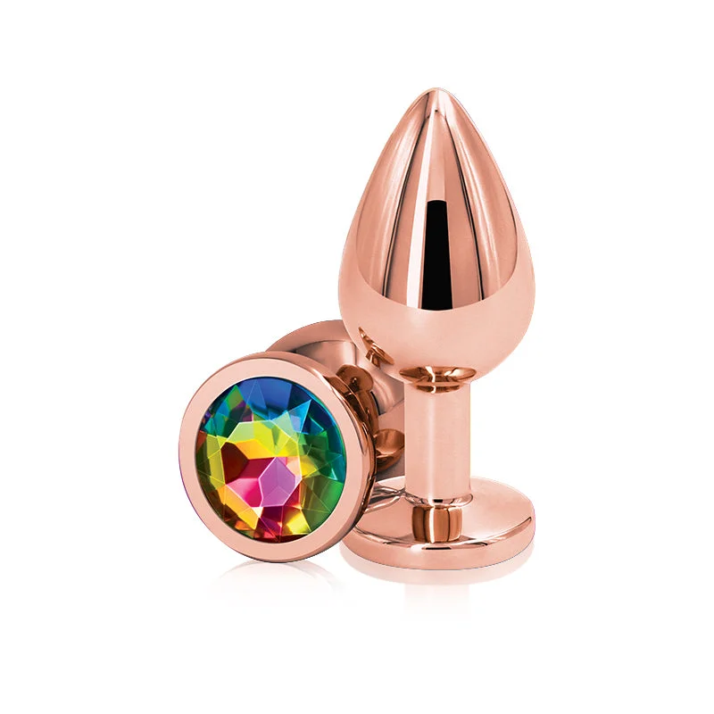 Rear Assets Rose Gold Plug - Medium, Rainbow