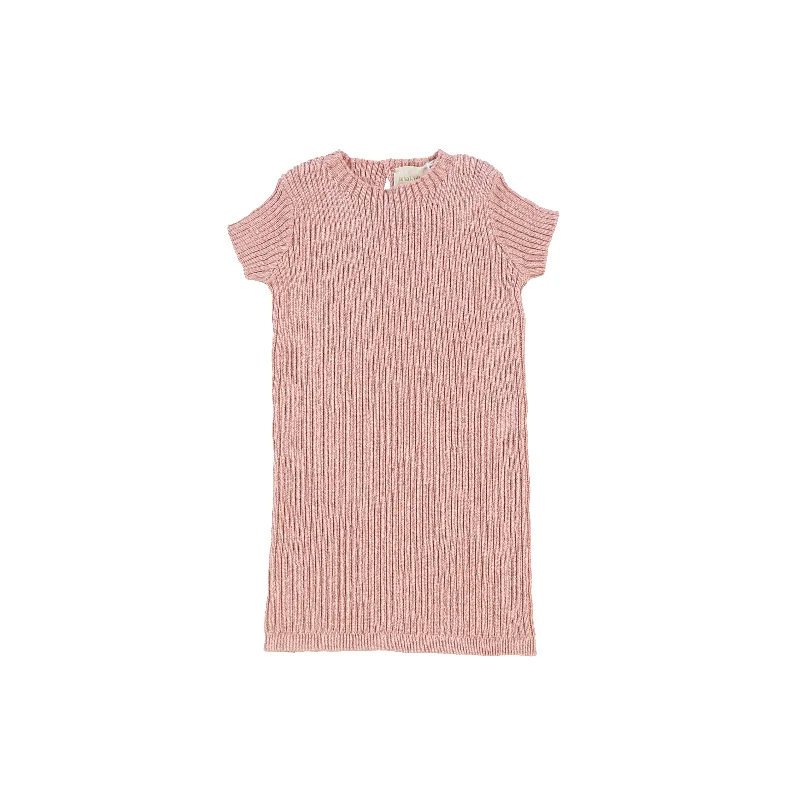 Analogie Short Sleeve Knit Sweater - Pink