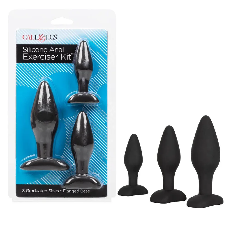 Silicone Anal Exerciser Kit Black from Cal Exotics